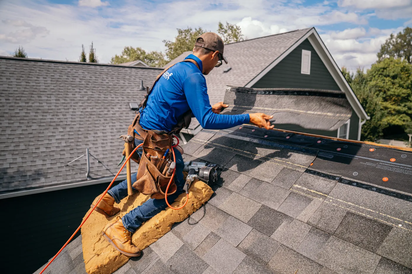 Roof inspection documented on a Warfleigh home